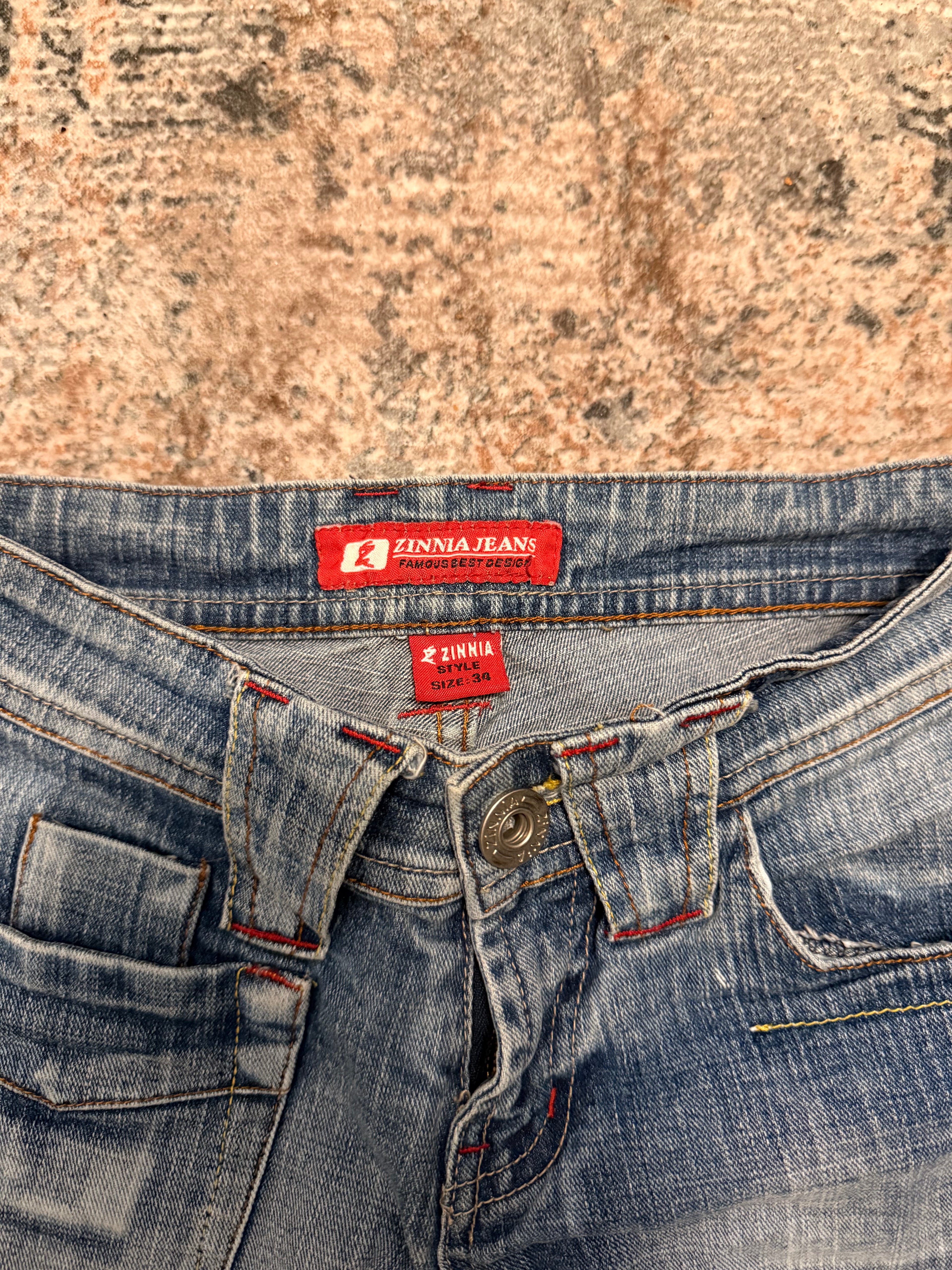 The Distressed Flare Denim