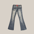 The Distressed Flare Denim